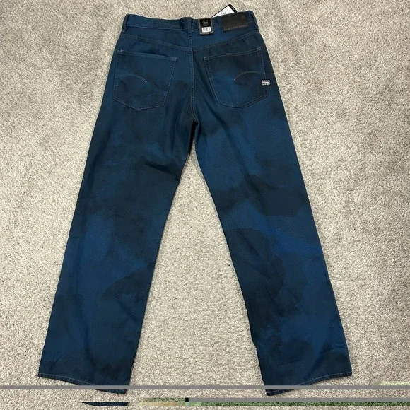 G Star Raw Jeans Mens 33X34 Type 96 Loose Sea Blue Denim Wash New with Tags